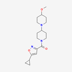 molecular formula C18H27N3O3 B2963356 1'-(5-Cyclopropyl-1,2-oxazole-3-carbonyl)-4-methoxy-1,4'-bipiperidine CAS No. 1705306-13-3