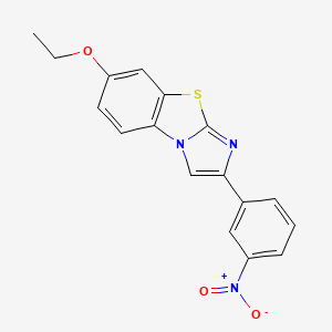 molecular formula C17H13N3O3S B2963359 7-Ethoxy-2-(3-nitrophenyl)imidazo[2,1-b][1,3]benzothiazole CAS No. 439108-92-6