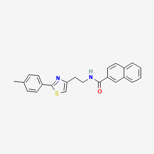 molecular formula C23H20N2OS B2963361 N-(2-(2-(p-tolyl)thiazol-4-yl)ethyl)-2-naphthamide CAS No. 896376-00-4