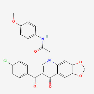 2-[7-(4-chlorobenzoyl)-8-oxo-[1,3]dioxolo[4,5-g]quinolin-5-yl]-N-(4-methoxyphenyl)acetamide