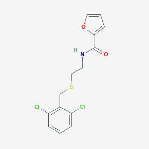 molecular formula C14H13Cl2NO2S B296338 N-{2-[(2,6-dichlorobenzyl)sulfanyl]ethyl}-2-furamide 