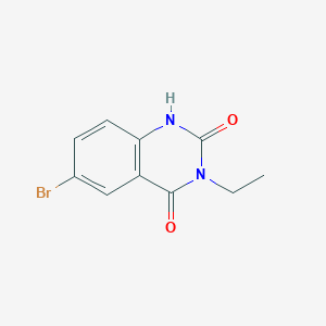 molecular formula C10H9BrN2O2 B2963388 6-溴-3-乙基-2,4(1H,3H)-喹唑啉二酮 CAS No. 377067-64-6