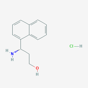 molecular formula C13H16ClNO B2963392 (3S)-3-Amino-3-naphthalen-1-ylpropan-1-ol;hydrochloride CAS No. 2253619-81-5