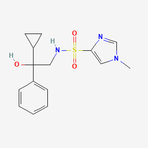 molecular formula C15H19N3O3S B2963393 N-(2-cyclopropyl-2-hydroxy-2-phenylethyl)-1-methyl-1H-imidazole-4-sulfonamide CAS No. 1448069-74-6