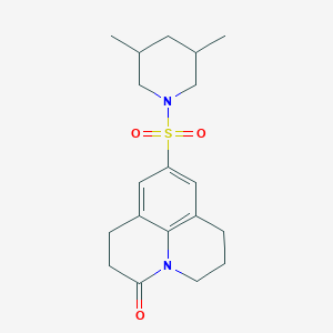 9-((3,5-dimethylpiperidin-1-yl)sulfonyl)-1,2,6,7-tetrahydropyrido[3,2,1-ij]quinolin-3(5H)-one