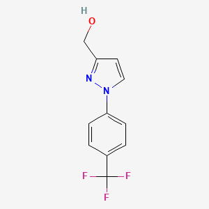 molecular formula C11H9F3N2O B2963417 {1-[4-(trifluoromethyl)phenyl]-1H-pyrazol-3-yl}-methanol CAS No. 1143521-31-6