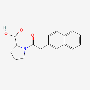 molecular formula C17H17NO3 B2963418 1-[2-(Naphthalen-2-yl)acetyl]pyrrolidine-2-carboxylic acid CAS No. 130654-11-4