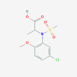 molecular formula C11H14ClNO5S B2963419 N-(5-chloro-2-methoxyphenyl)-N-(methylsulfonyl)alanine CAS No. 1008229-95-5