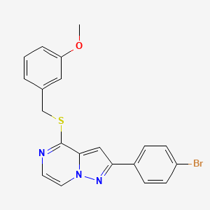 2-(4-Bromophenyl)-4-[(3-methoxybenzyl)thio]pyrazolo[1,5-a]pyrazine