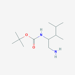 molecular formula C12H26N2O2 B2963446 tert-butyl N-(1-amino-3,4-dimethylpentan-2-yl)carbamate CAS No. 1865499-52-0