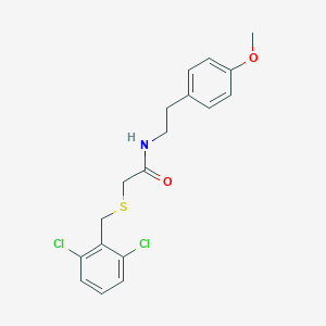 molecular formula C18H19Cl2NO2S B296345 2-[(2,6-dichlorobenzyl)sulfanyl]-N-[2-(4-methoxyphenyl)ethyl]acetamide 