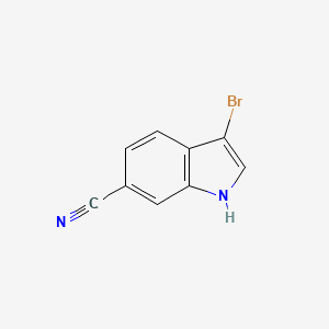 molecular formula C9H5BrN2 B2963453 3-bromo-1H-indole-6-carbonitrile CAS No. 1326714-80-0