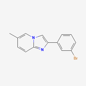 molecular formula C14H11BrN2 B2963456 2-(3-Bromophenyl)-6-methylimidazo[1,2-a]pyridine CAS No. 419557-42-9