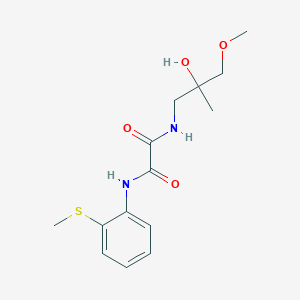 molecular formula C14H20N2O4S B2963460 N1-(2-羟基-3-甲氧基-2-甲基丙基)-N2-(2-(甲硫基)苯基)草酰胺 CAS No. 1421494-36-1