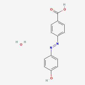 molecular formula C13H12N2O4 B2963464 4'-Hydroxyazobenzene-4-carboxylic Acid Hydrate CAS No. 1899039-20-3; 2497-38-3
