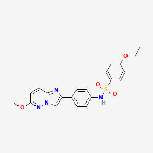 molecular formula C21H20N4O4S B2963469 4-ethoxy-N-(4-(6-methoxyimidazo[1,2-b]pyridazin-2-yl)phenyl)benzenesulfonamide CAS No. 953174-69-1
