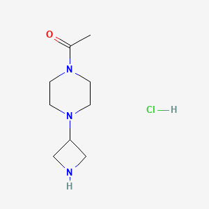 molecular formula C9H18ClN3O B2963477 1-乙酰-4-(氮杂环丁-3-基)哌嗪盐酸盐 CAS No. 957127-69-4