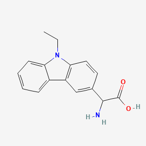 molecular formula C16H16N2O2 B2963478 Amino-(9-ethyl-9H-carbazol-3-YL)-acetic acid CAS No. 1260003-08-4