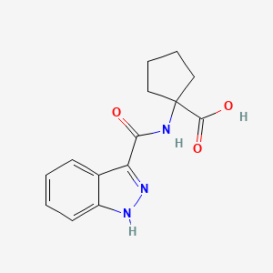 molecular formula C14H15N3O3 B2963488 1-(2H-indazole-3-amido)cyclopentane-1-carboxylic acid CAS No. 1097127-74-6