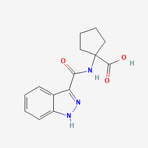 molecular formula C14H15N3O3 B2963488 1-(2H-吲唑-3-酰胺)环戊烷-1-羧酸 CAS No. 1097127-74-6