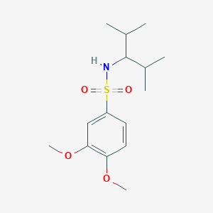 molecular formula C15H25NO4S B296349 N-(1-isopropyl-2-methylpropyl)-3,4-dimethoxybenzenesulfonamide 