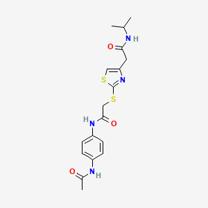 N-(4-acetamidophenyl)-2-((4-(2-(isopropylamino)-2-oxoethyl)thiazol-2-yl)thio)acetamide