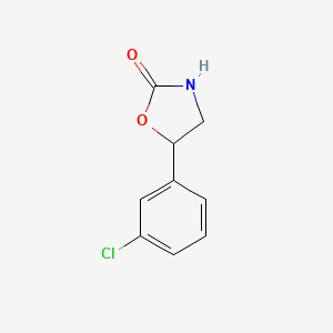 molecular formula C9H8ClNO2 B2963513 5-(3-Chlorophenyl)-1,3-oxazolidin-2-one CAS No. 1225705-10-1