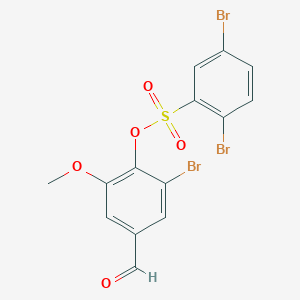 (2-Bromo-4-formyl-6-methoxyphenyl) 2,5-dibromobenzenesulfonate
