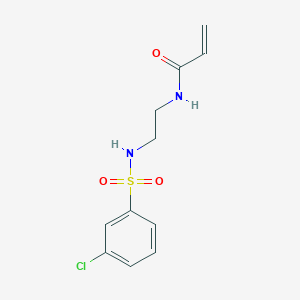 molecular formula C11H13ClN2O3S B2963529 N-[2-(3-chlorobenzenesulfonamido)ethyl]prop-2-enamide CAS No. 2097883-01-5