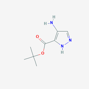 molecular formula C8H13N3O2 B2963537 tert-butyl 4-amino-1H-pyrazole-3-carboxylate CAS No. 1479278-20-0