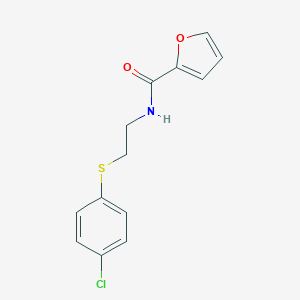 molecular formula C13H12ClNO2S B296354 N-{2-[(4-chlorophenyl)sulfanyl]ethyl}furan-2-carboxamide 