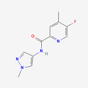 molecular formula C11H11FN4O B2963553 5-Fluoro-4-methyl-N-(1-methylpyrazol-4-yl)pyridine-2-carboxamide CAS No. 2415542-81-1