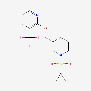 2-[(1-Cyclopropylsulfonylpiperidin-3-yl)methoxy]-3-(trifluoromethyl)pyridine