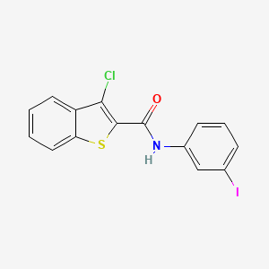 molecular formula C15H9ClINOS B2963559 3-chloro-N-(3-iodophenyl)-1-benzothiophene-2-carboxamide CAS No. 622354-05-6