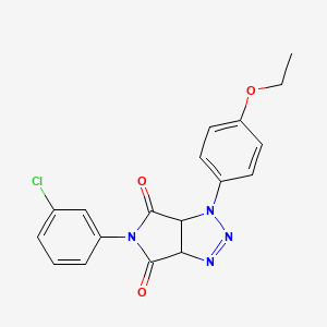 molecular formula C18H15ClN4O3 B2963573 5-(3-chlorophenyl)-1-(4-ethoxyphenyl)-1,6a-dihydropyrrolo[3,4-d][1,2,3]triazole-4,6(3aH,5H)-dione CAS No. 1170018-23-1