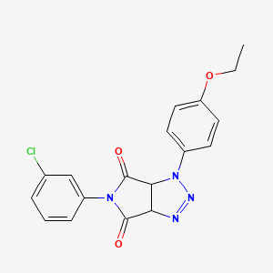 molecular formula C18H15ClN4O3 B2963573 5-(3-氯苯基)-1-(4-乙氧基苯基)-1,6a-二氢吡咯并[3,4-d][1,2,3]三唑-4,6(3aH,5H)-二酮 CAS No. 1170018-23-1