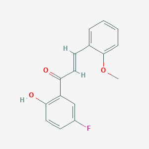 molecular formula C16H13FO3 B2963577 (E)-1-(5-fluoro-2-hydroxyphenyl)-3-(2-methoxyphenyl)prop-2-en-1-one CAS No. 499209-38-0