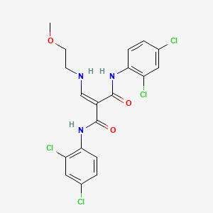 N,N'-bis(2,4-dichlorophenyl)-2-[(2-methoxyethylamino)methylidene]propanediamide