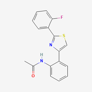 molecular formula C17H13FN2OS B2963580 N-(2-(2-(2-fluorophenyl)thiazol-4-yl)phenyl)acetamide CAS No. 1797642-32-0