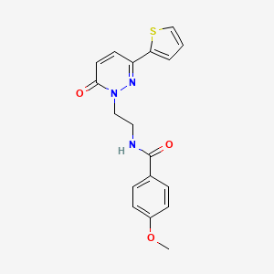 4-methoxy-N-(2-(6-oxo-3-(thiophen-2-yl)pyridazin-1(6H)-yl)ethyl)benzamide