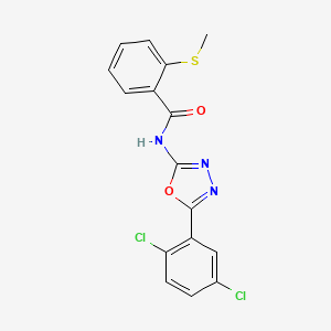 N-[5-(2,5-dichlorophenyl)-1,3,4-oxadiazol-2-yl]-2-methylsulfanylbenzamide