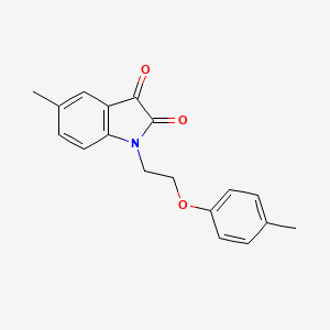 molecular formula C18H17NO3 B2963596 5-Methyl-1-[2-(4-methylphenoxy)ethyl]indole-2,3-dione CAS No. 620931-50-2