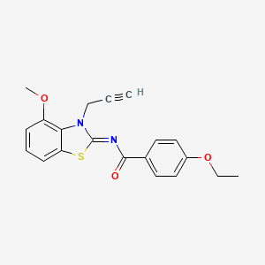 molecular formula C20H18N2O3S B2963599 4-ethoxy-N-(4-methoxy-3-prop-2-ynyl-1,3-benzothiazol-2-ylidene)benzamide CAS No. 868674-61-7