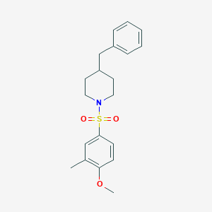 molecular formula C20H25NO3S B296360 4-Benzyl-1-[(4-methoxy-3-methylphenyl)sulfonyl]piperidine 