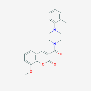 molecular formula C23H24N2O4 B2963601 8-ethoxy-3-(4-(o-tolyl)piperazine-1-carbonyl)-2H-chromen-2-one CAS No. 915916-96-0