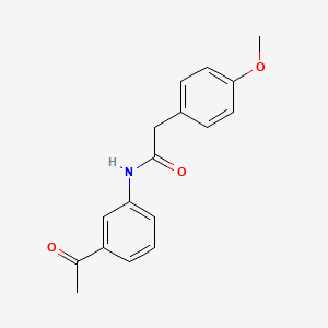 molecular formula C17H17NO3 B2963606 N-(3-acetylphenyl)-2-(4-methoxyphenyl)acetamide CAS No. 72116-73-5