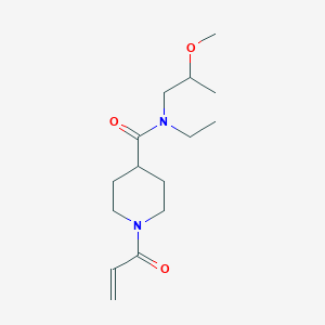molecular formula C15H26N2O3 B2963608 N-Ethyl-N-(2-methoxypropyl)-1-prop-2-enoylpiperidine-4-carboxamide CAS No. 2361790-45-4
