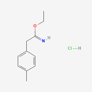 molecular formula C11H16ClNO B2963609 Ethyl 2-(4-methylphenyl)ethanecarboximidate hydrochloride CAS No. 37852-42-9