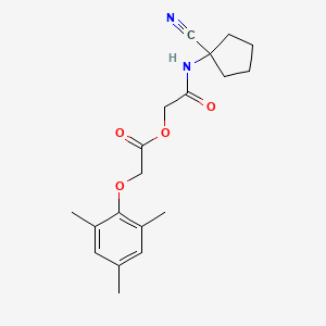 molecular formula C19H24N2O4 B2963615 [(1-Cyanocyclopentyl)carbamoyl]methyl 2-(2,4,6-trimethylphenoxy)acetate CAS No. 1327291-96-2