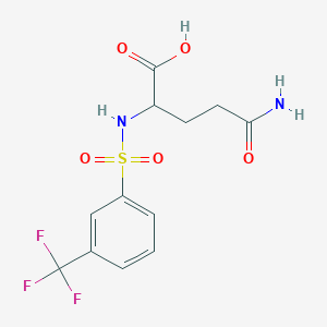 4-Carbamoyl-2-[3-(trifluoromethyl)benzenesulfonamido]butanoic acid